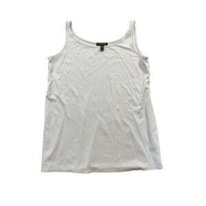 Eileen Fisher XS Petite Light Purple Tank 100% Silk (very light stain, see image